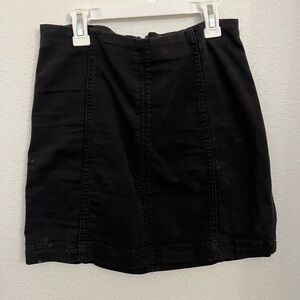Free People Black Mini Skirt